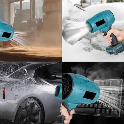 Souffleur à feuilles turbo sans fil 2 000 W – Dépoussiéreur à air sans balais 200 m/s compatible avec batterie Makita